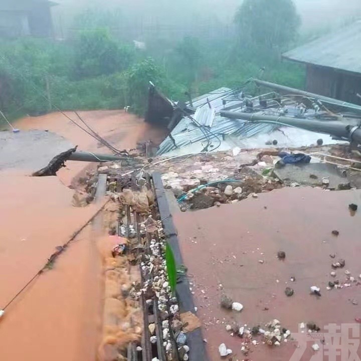 緬甸中部暴雨引發洪水及山泥傾瀉