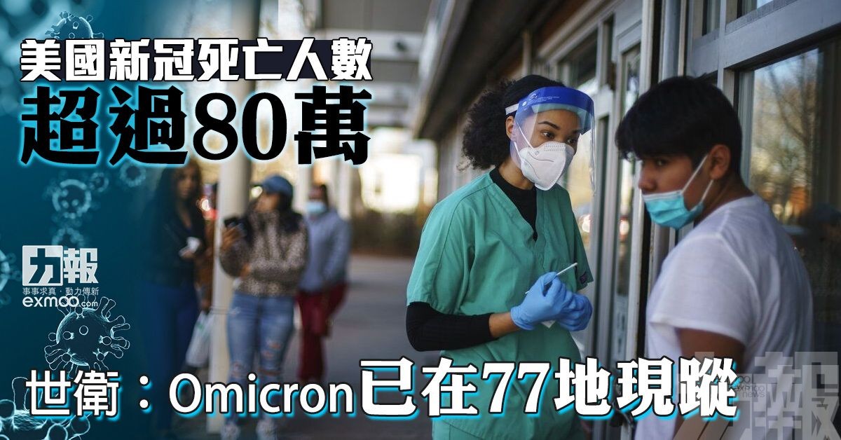 世衛：Omicron已在77地現蹤