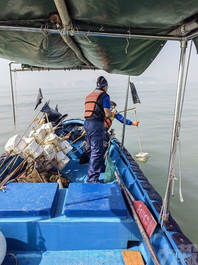 清理約千米漁網​及30支漁標