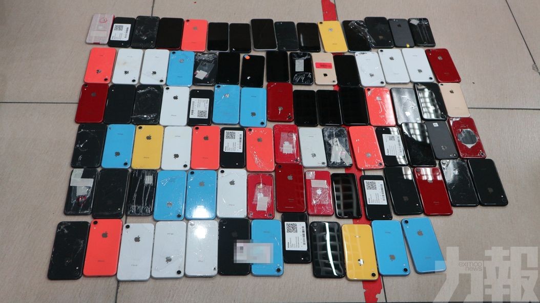 女子偷攜87台手機被拱關截獲