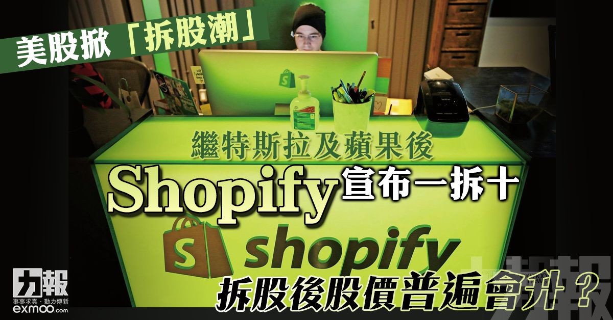Shopify宣布一拆十  拆股後股價普遍會升？