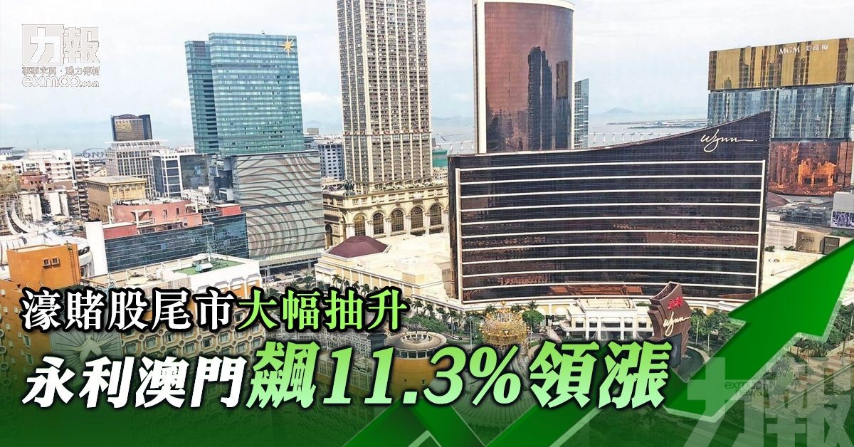 永利澳門飆11.3%領漲