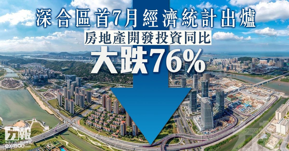 房地產開發投資同比大跌76%