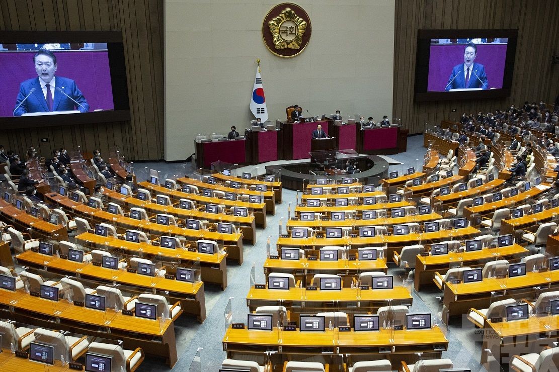韓總統對空氣發表施政演說