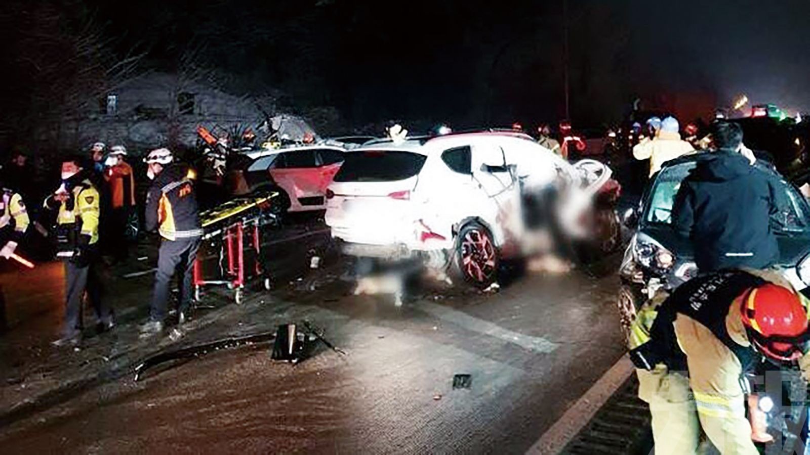 韓國47車連環撞釀一死三重傷