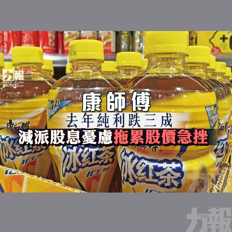 減派股息憂慮拖累股價急挫