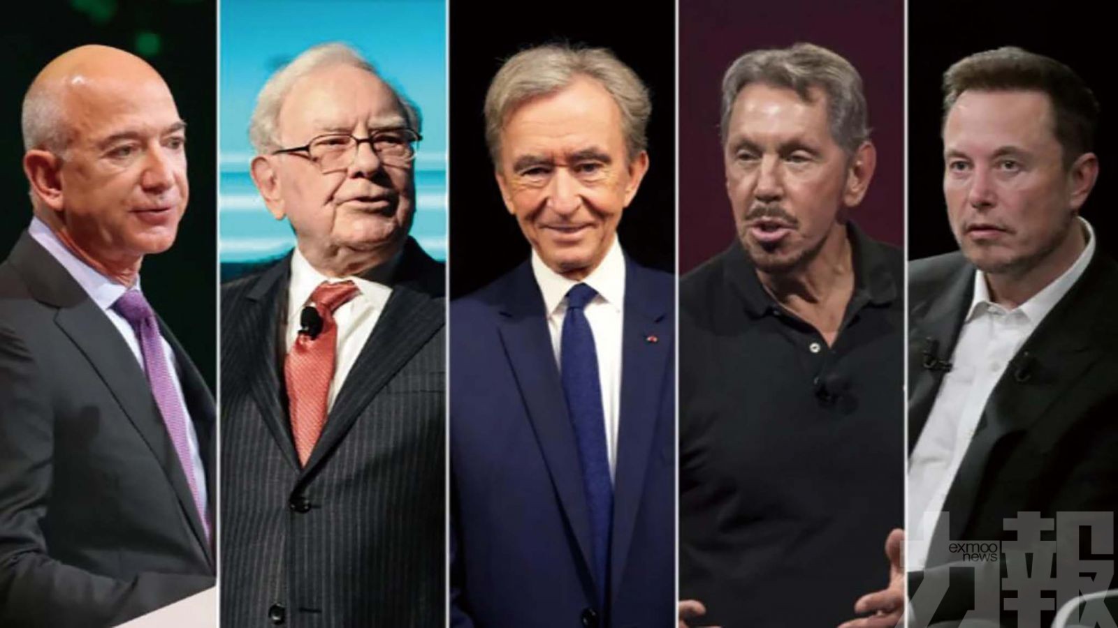 全球前五大富豪財富倍增