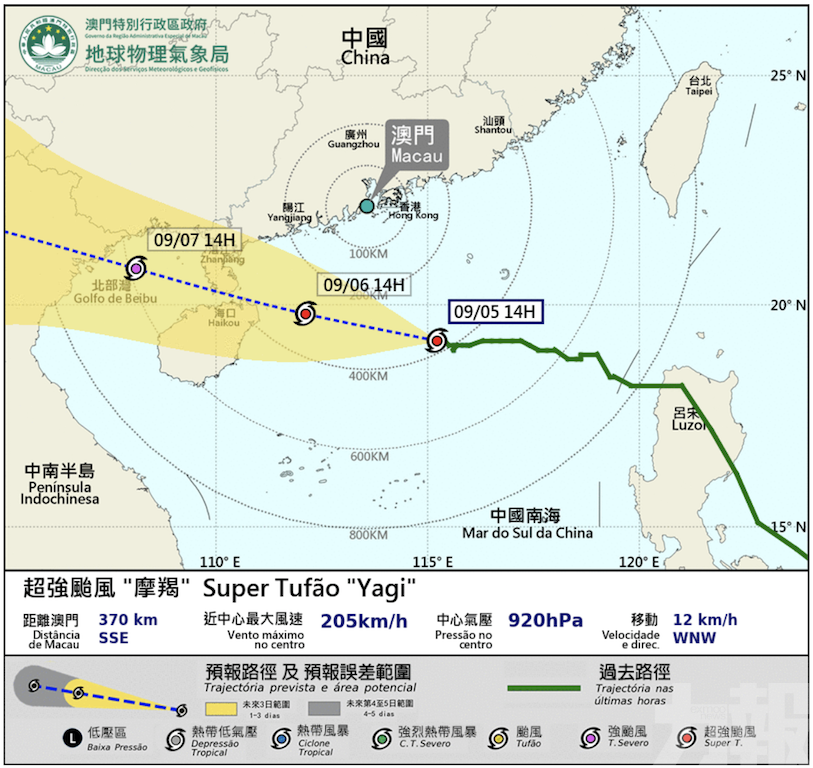 氣象局：今晚8時至11時改發八號風球