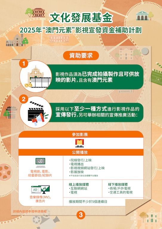 文化發展基金兩項資助計劃接受申請