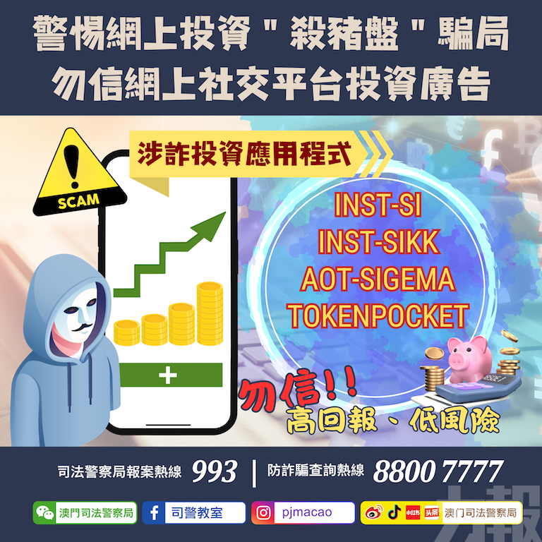 司警籲勿信網上社交平台投資廣告