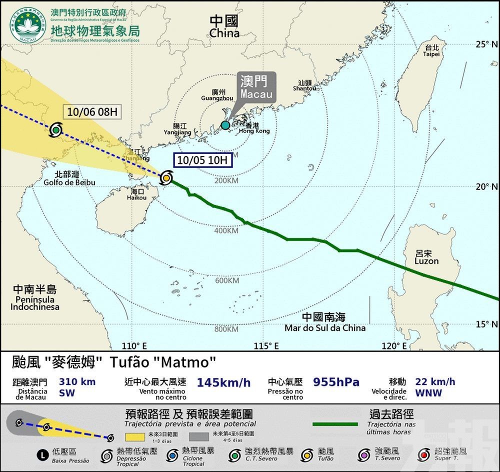 氣象局：最快中午12時改掛三號波