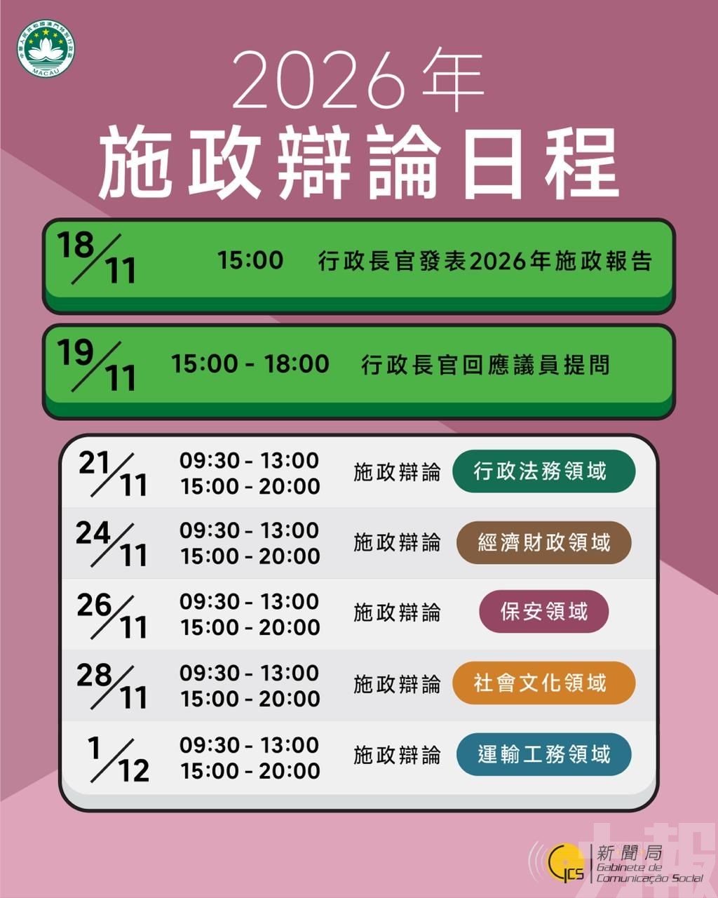 岑浩輝明日發表2026年施政報告