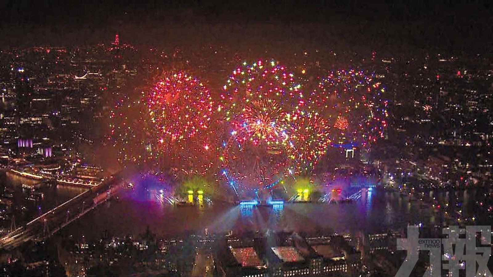 悉尼煙花照亮港灣 各地祈願和平新開始