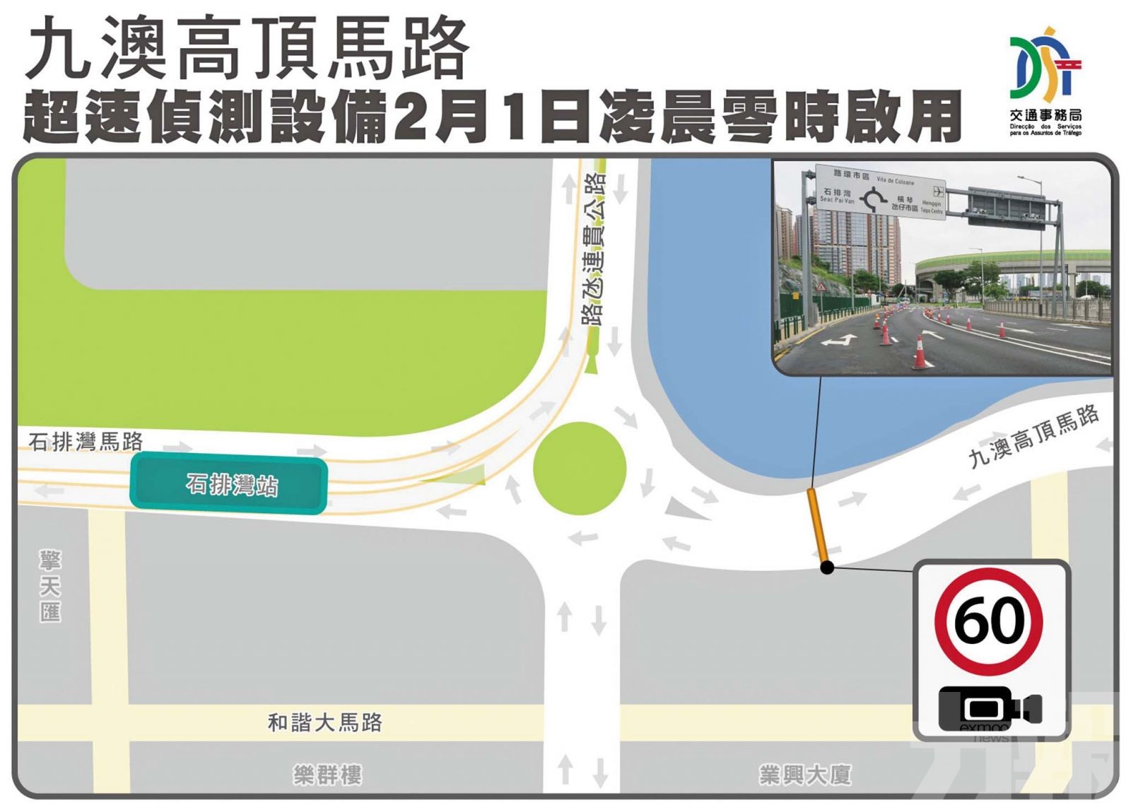 路環四地超速偵測設備周日啟用