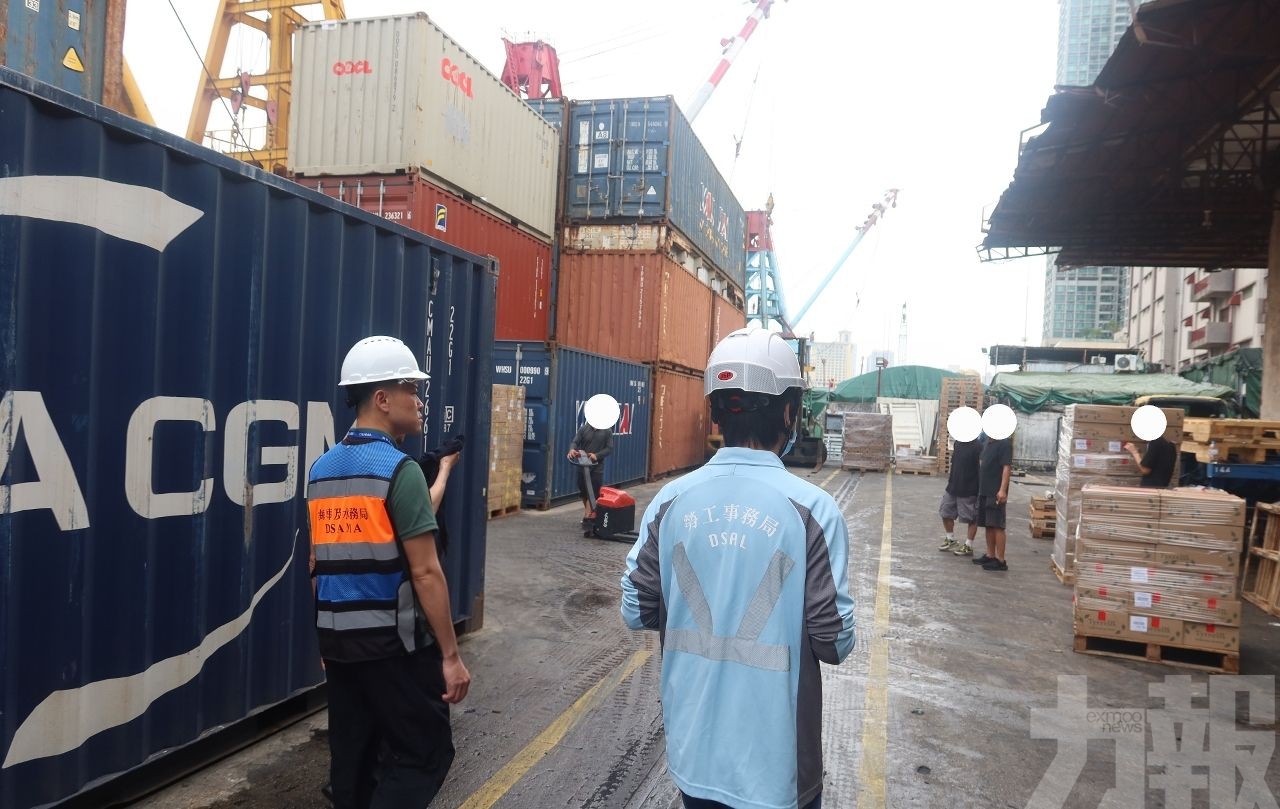 兩局聯合巡查內港及路環貨運碼頭