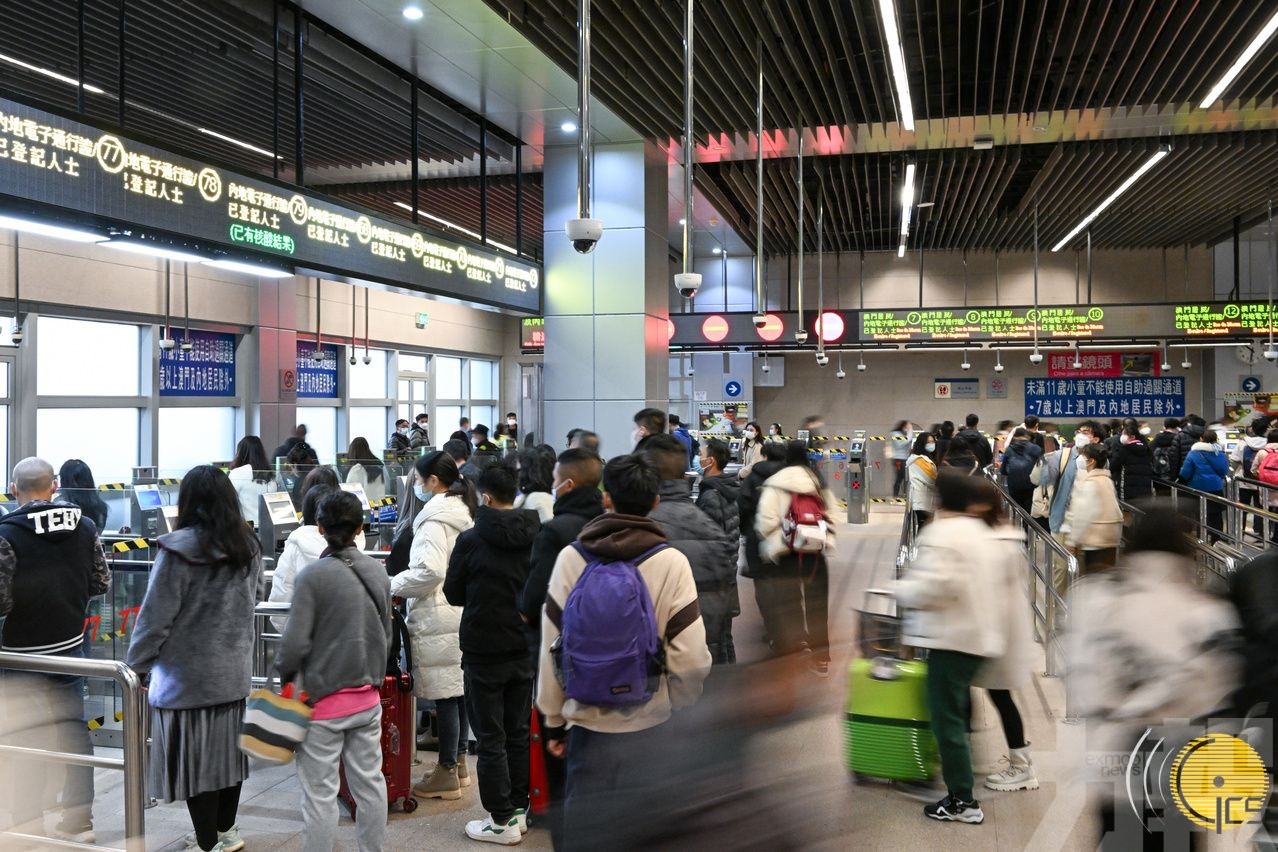 拱北口岸首季逾3,300萬人次通關