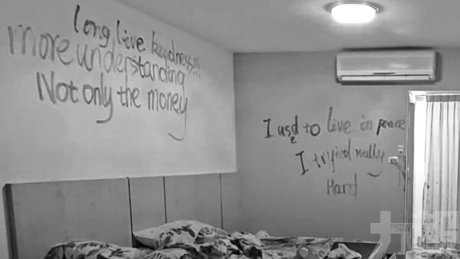 牆壁留血書後墮亡