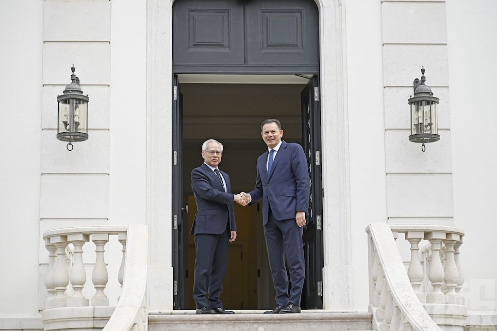 岑浩輝拜會葡萄牙總理蒙特內格羅