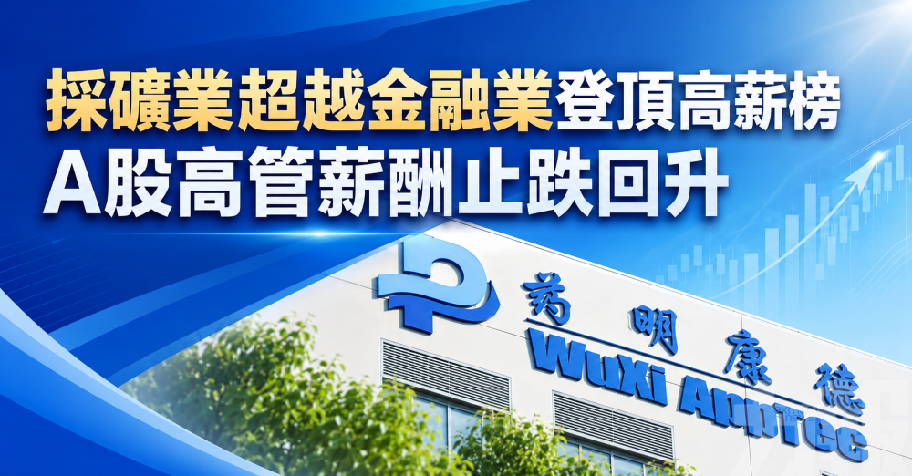 採礦業超越金融業登頂高薪榜
