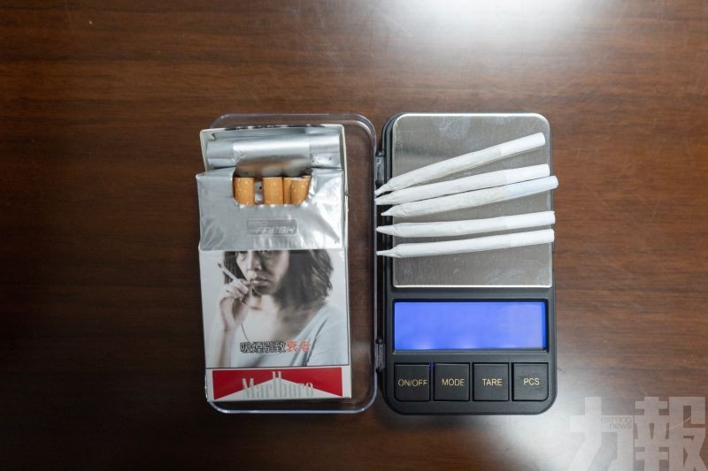 檢獲獲5支自製大麻捲煙