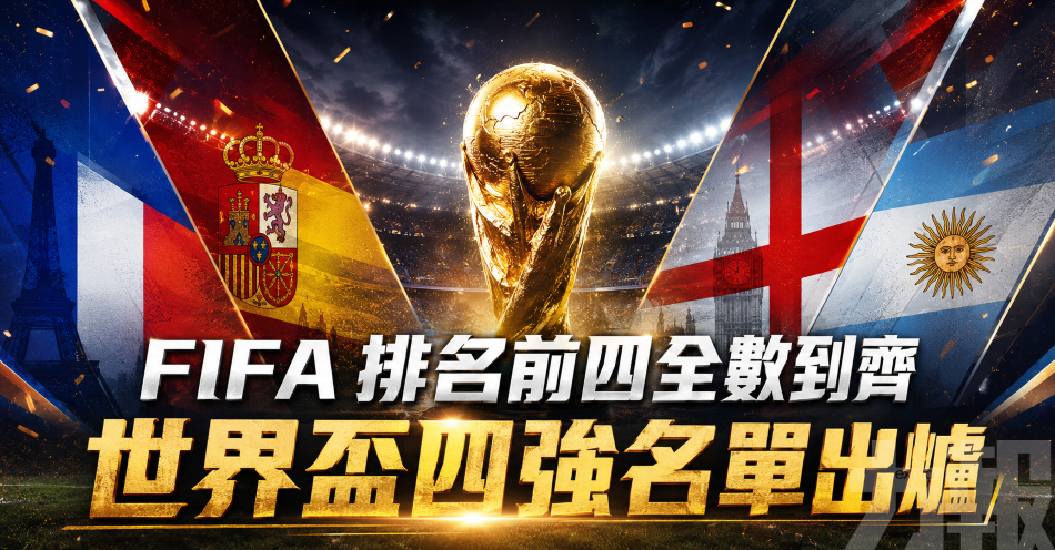 FIFA 排名前四全數到齊