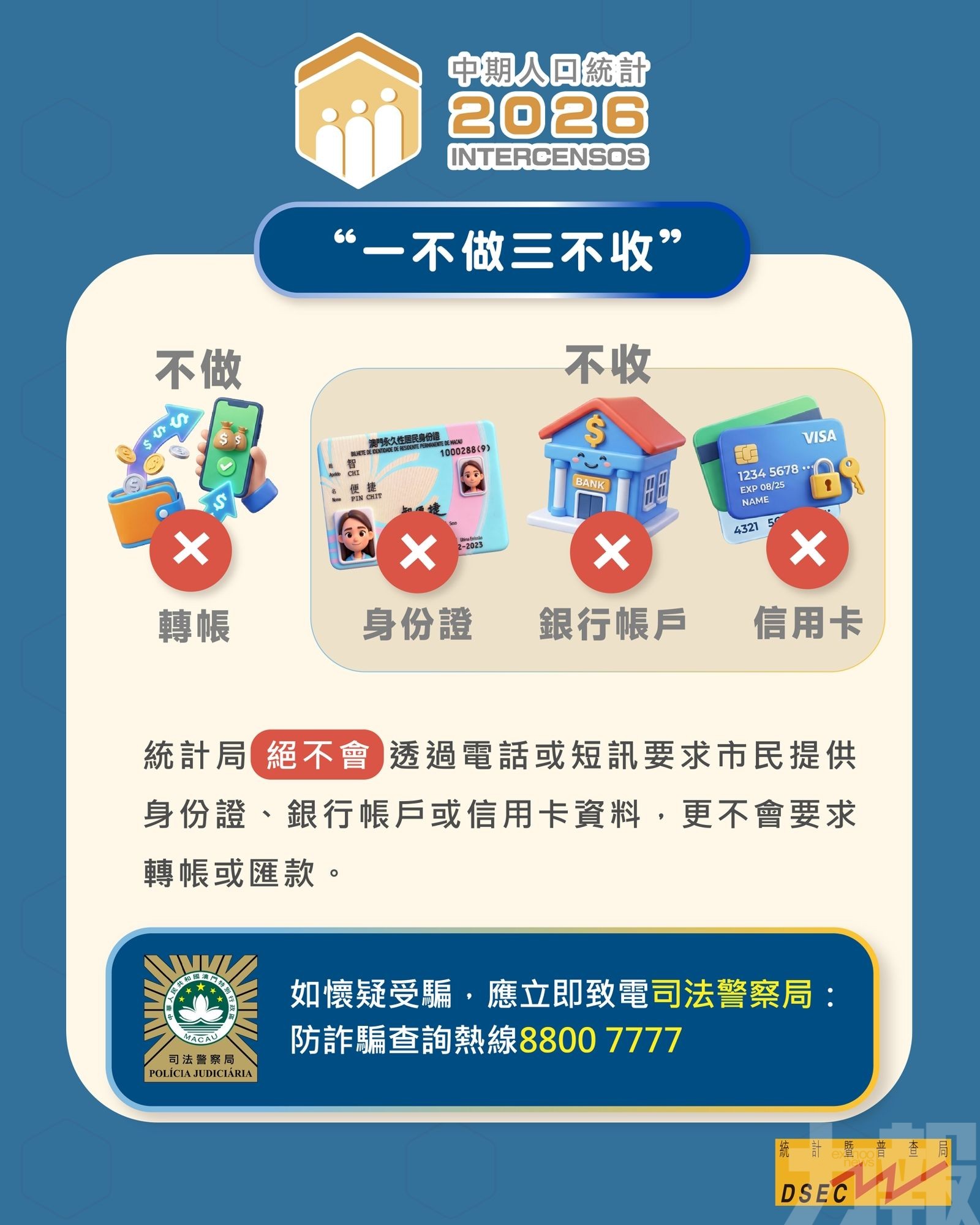 統計局籲獲抽中住戶踴躍參與