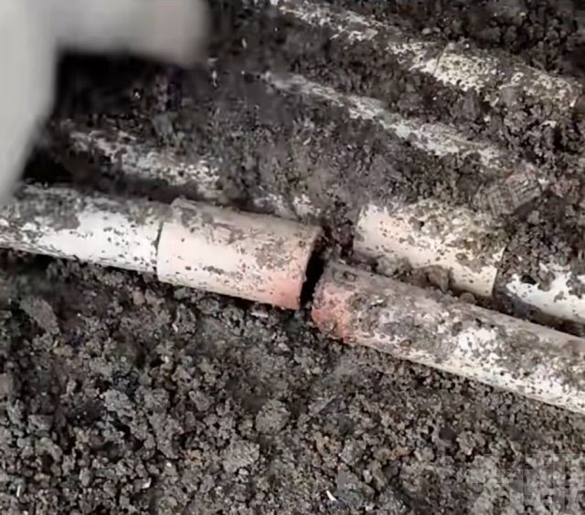廣東男砸地驚見電線漏電險災