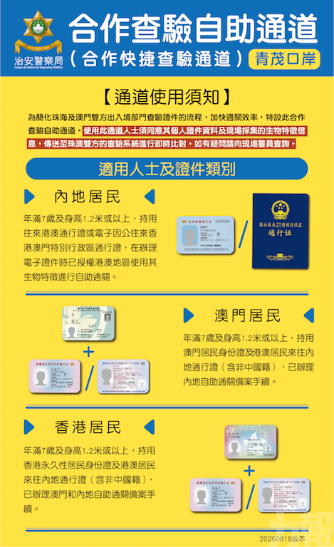 新增三項查驗安排