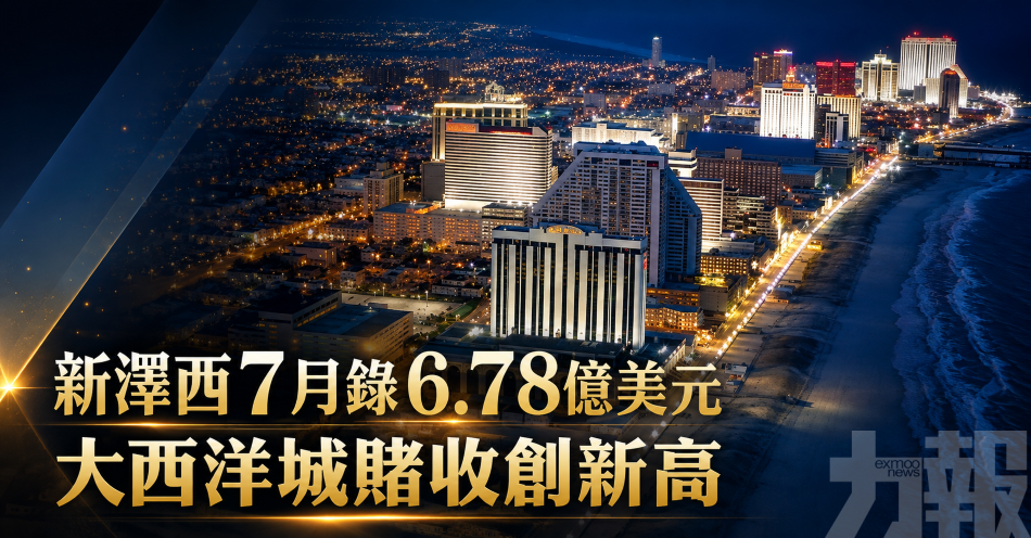 新澤西7月錄6.78億美元