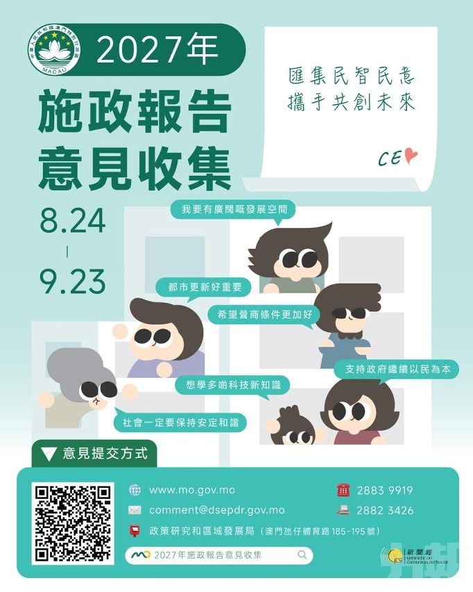 2027年施政報告意見收集即將結束