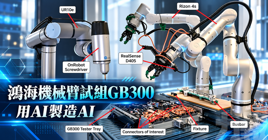 鴻海機械臂試組GB300