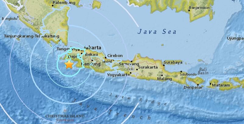 印尼南部海域6.4級地震