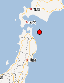 日本本州東岸近海發生6.1級地震