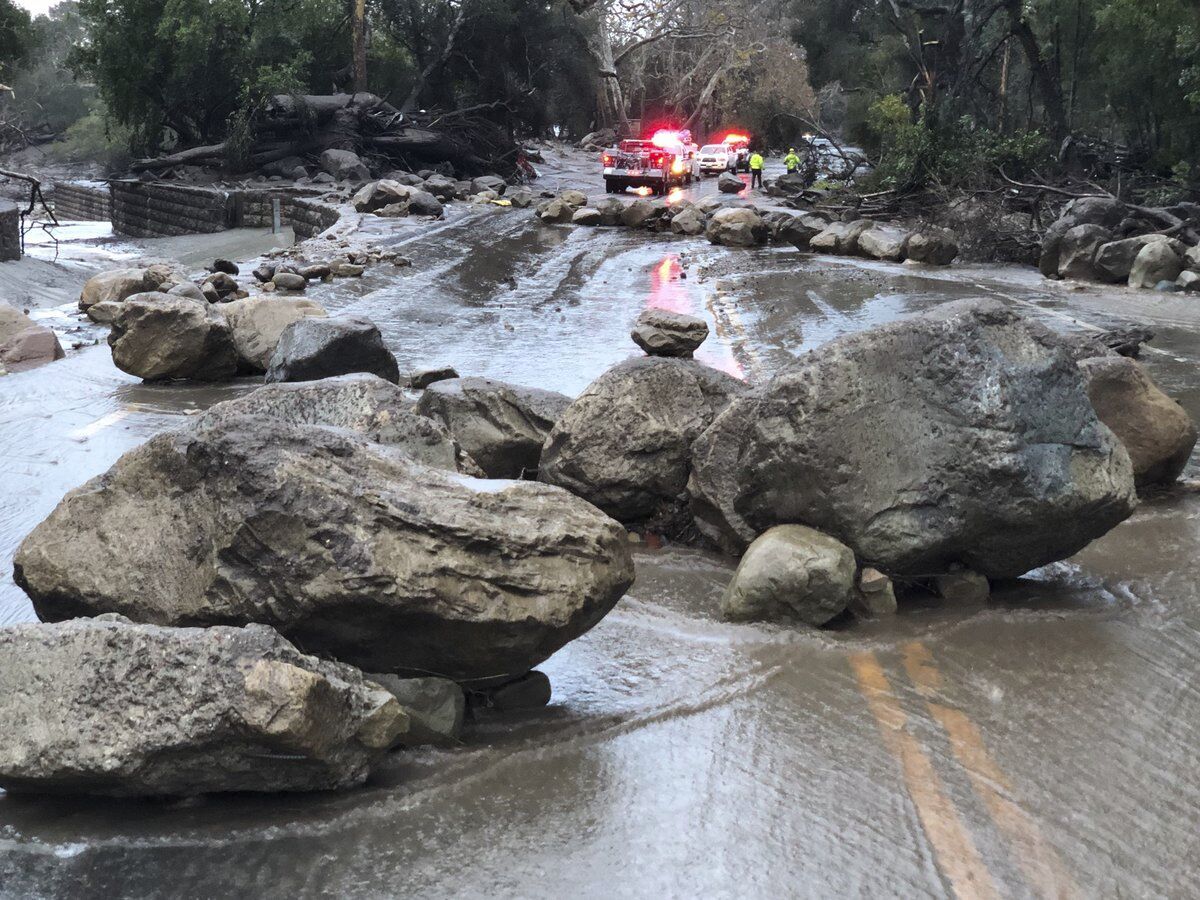 加州南部暴雨引發山泥傾瀉13死