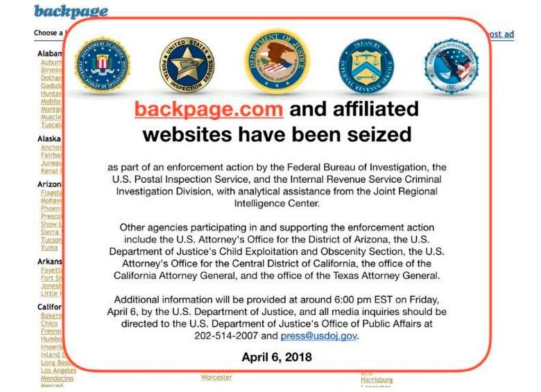 FBI查封Backpage.com