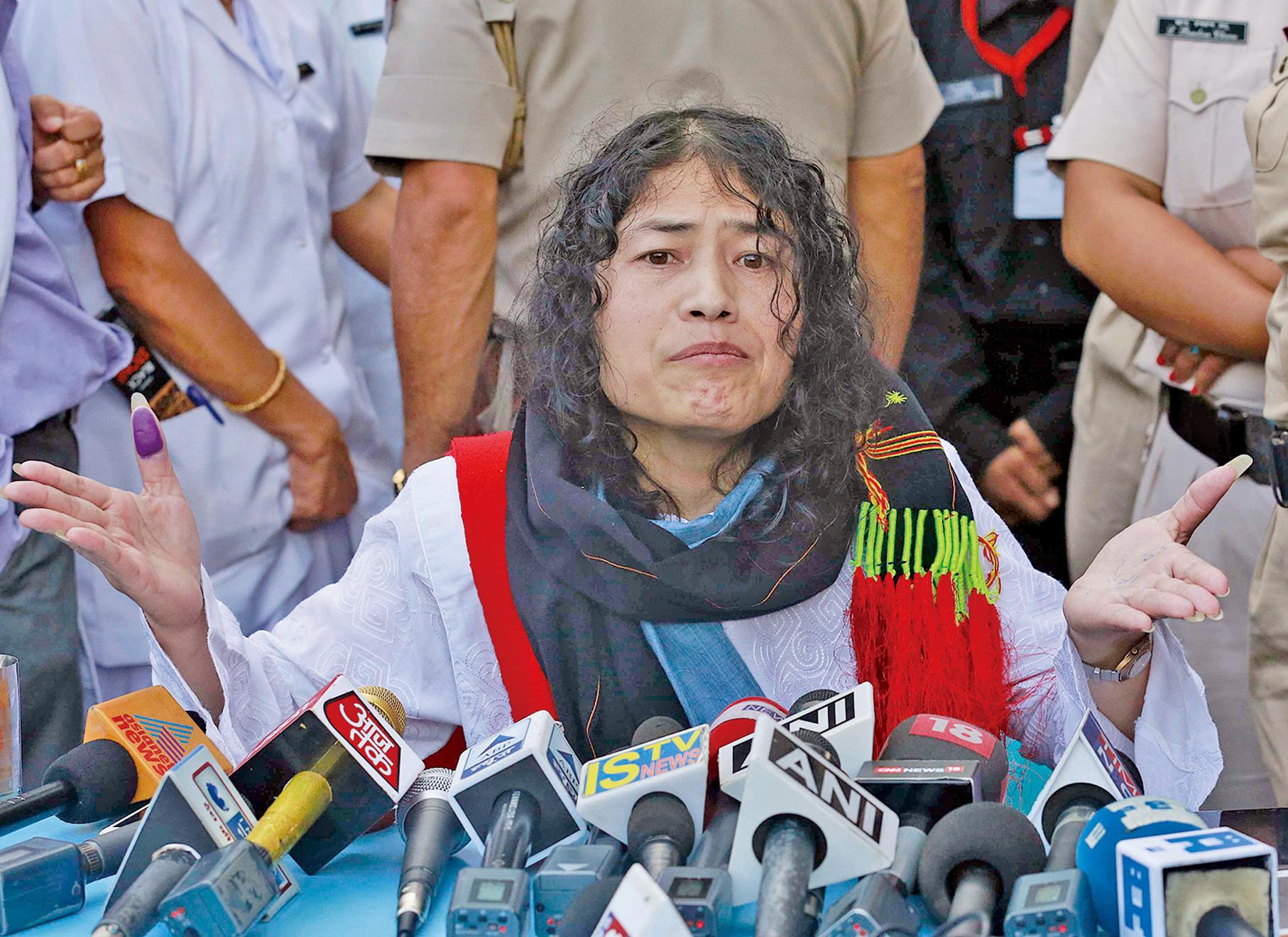 終止16年絕食抗議