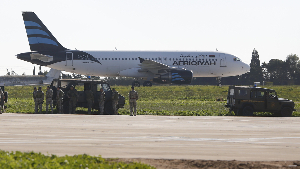 利比亞一客機遭騎劫到馬耳他