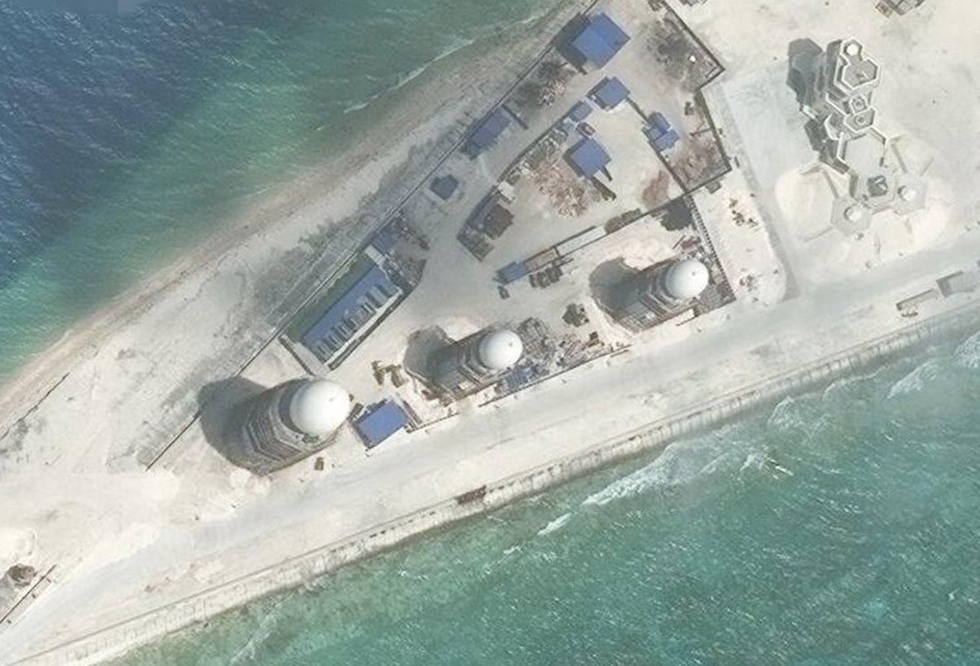 美稱中國在南海人工島建戰機庫