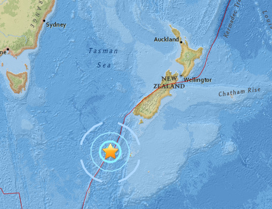 新西蘭南部海域6.1級地震