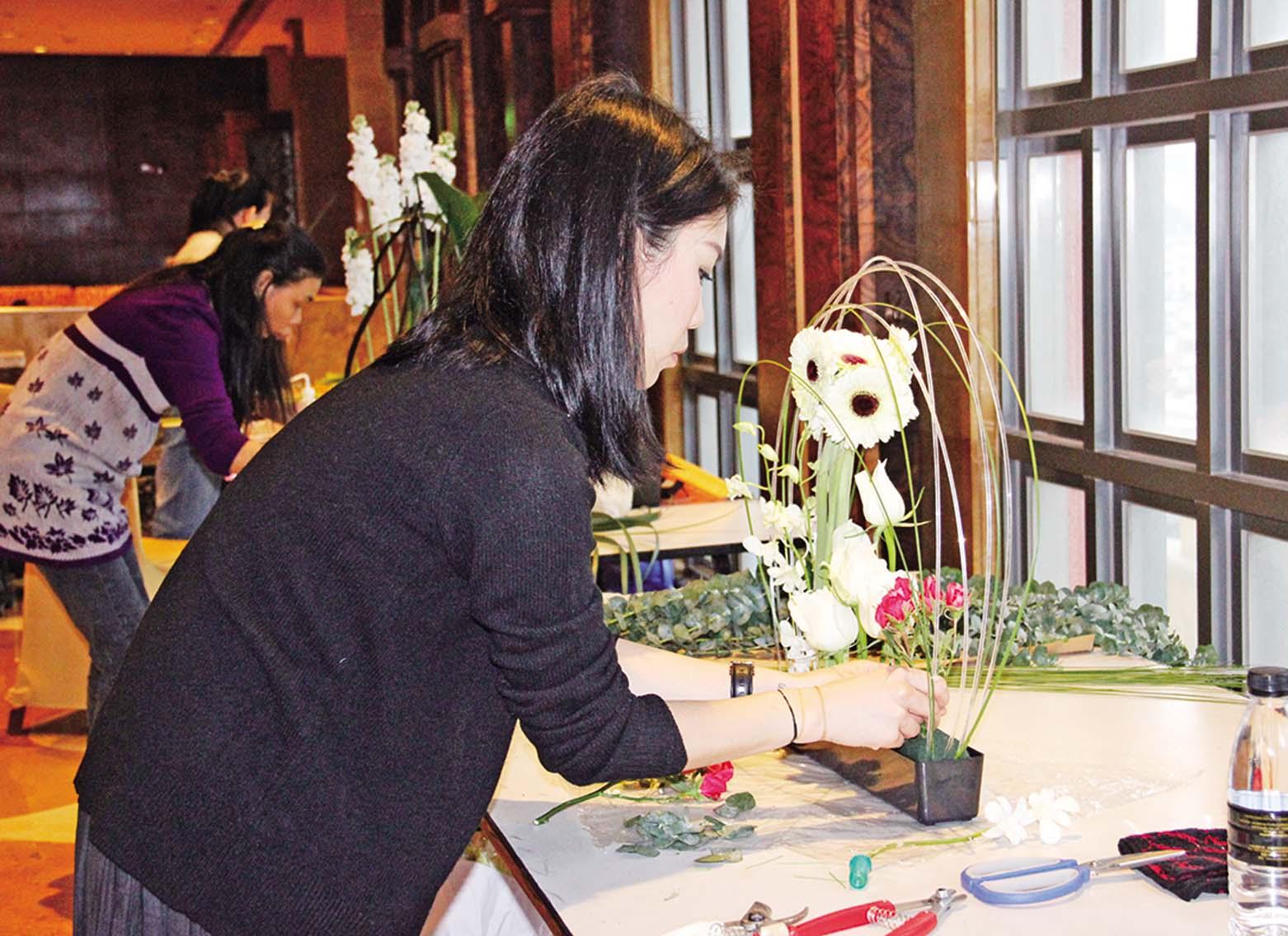 商會辦插花比賽吸引新人