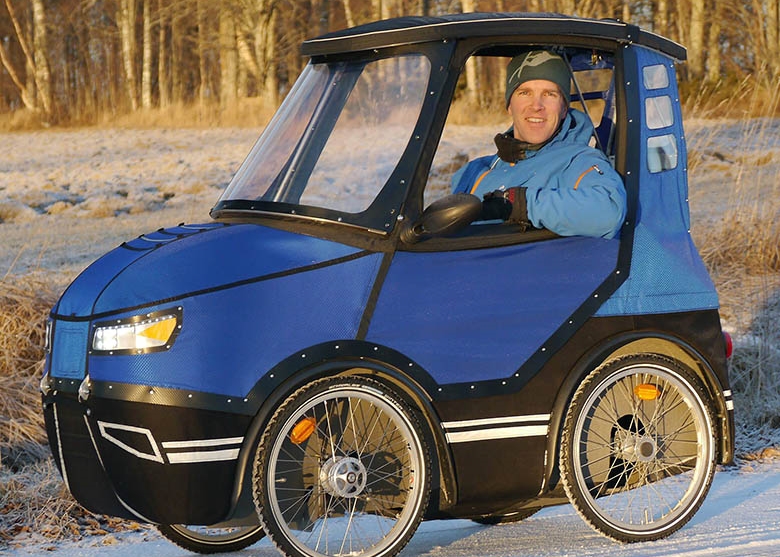 瑞典發明迷你電動四輪車