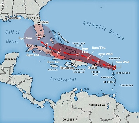 ​「艾瑪」吹襲加勒比海至少三死