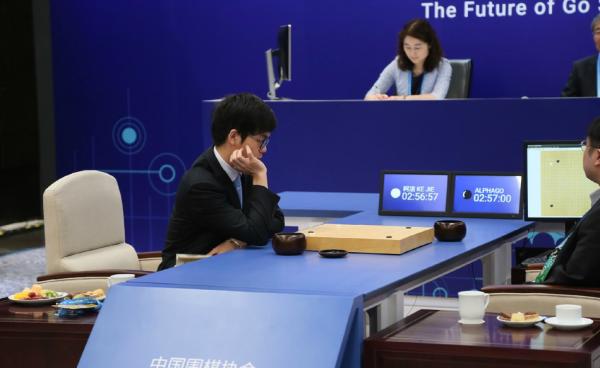 柯潔中盤向AlphaGo認輸