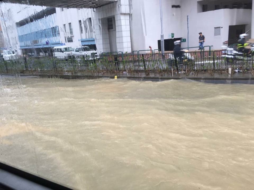 民防行動中心公布各區水浸情況