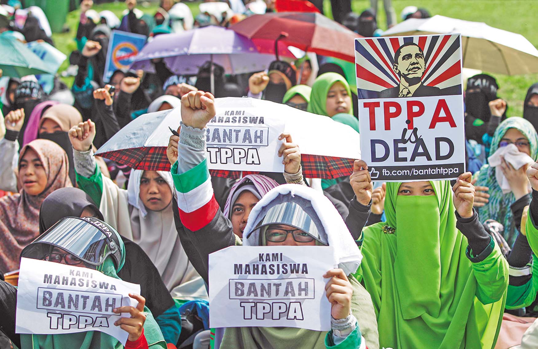 抗議加入TPP
