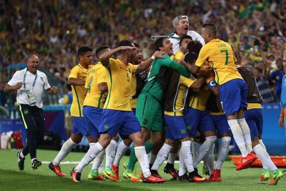 巴西首奪男足金牌