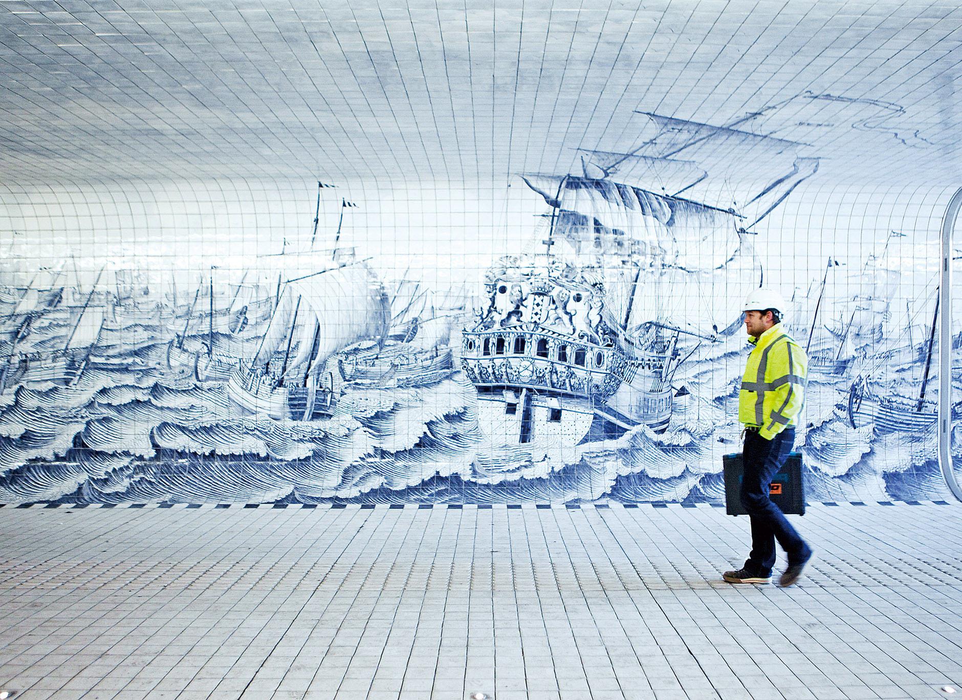 巨型壁畫佔領荷蘭隧道