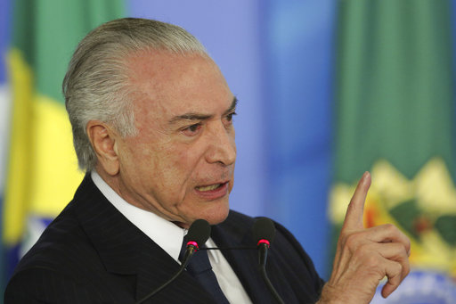 巴西總統特默正式被控貪污