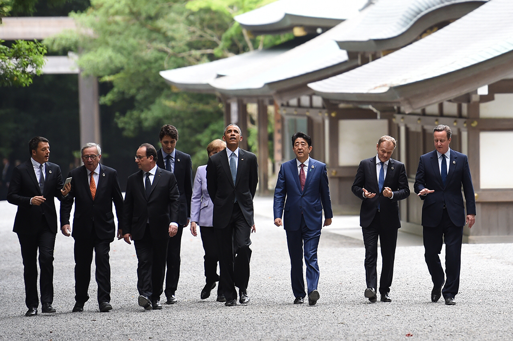 安倍伊勢神宮迎七國領袖