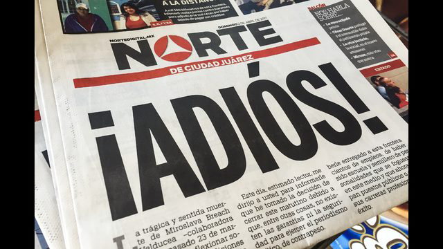 墨西哥《北方日報》宣布停刊